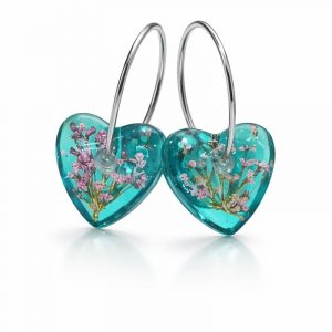 Pendientes Corazón Turquesa (Plata de ley)